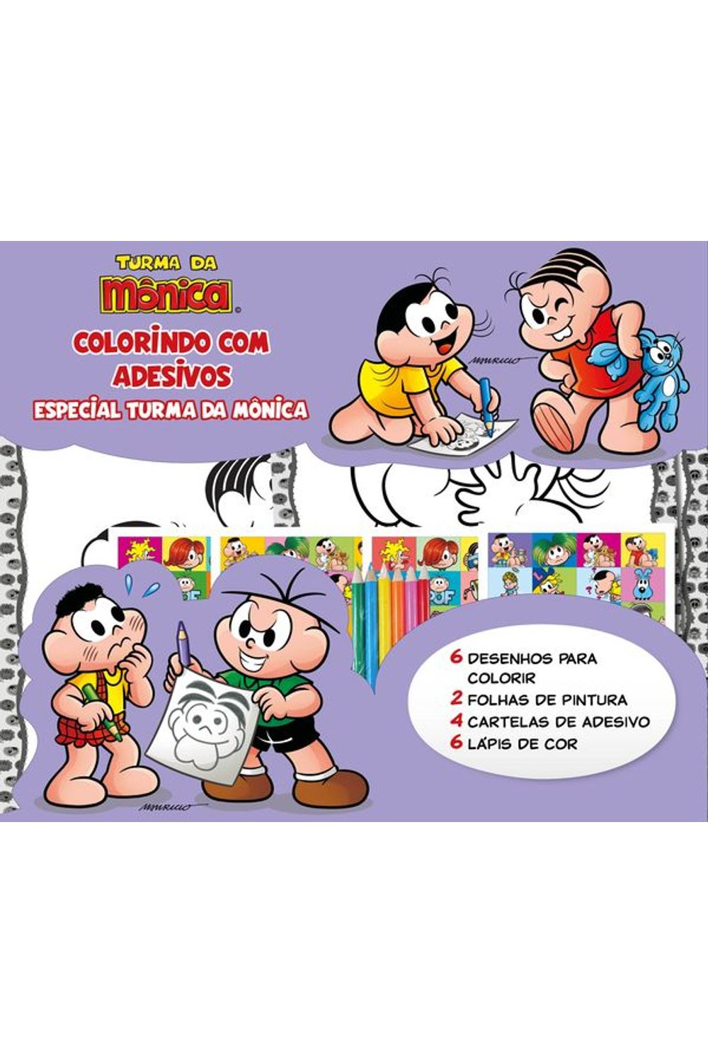 Livro - Turma da Mônica Diversão com Adesivos - Mônica e Cebolinha